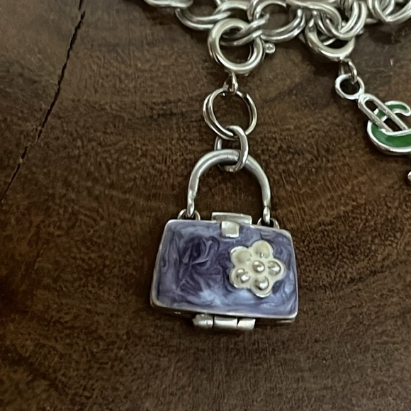 STERLING SILVER CHARM BRACELET - Picture 2 of 12